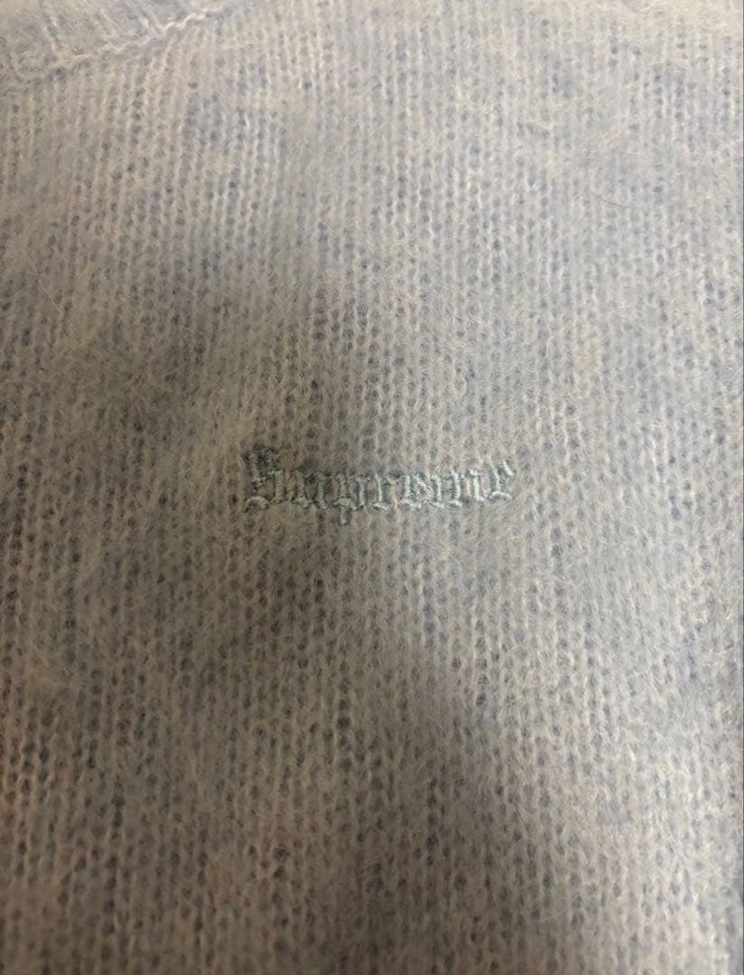 Supreme Brushed Mohair Sweater ライトブルー M