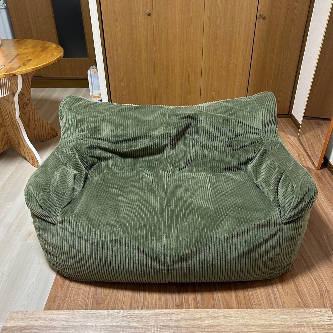 LOOSY 2人掛けビーズソファ Olive