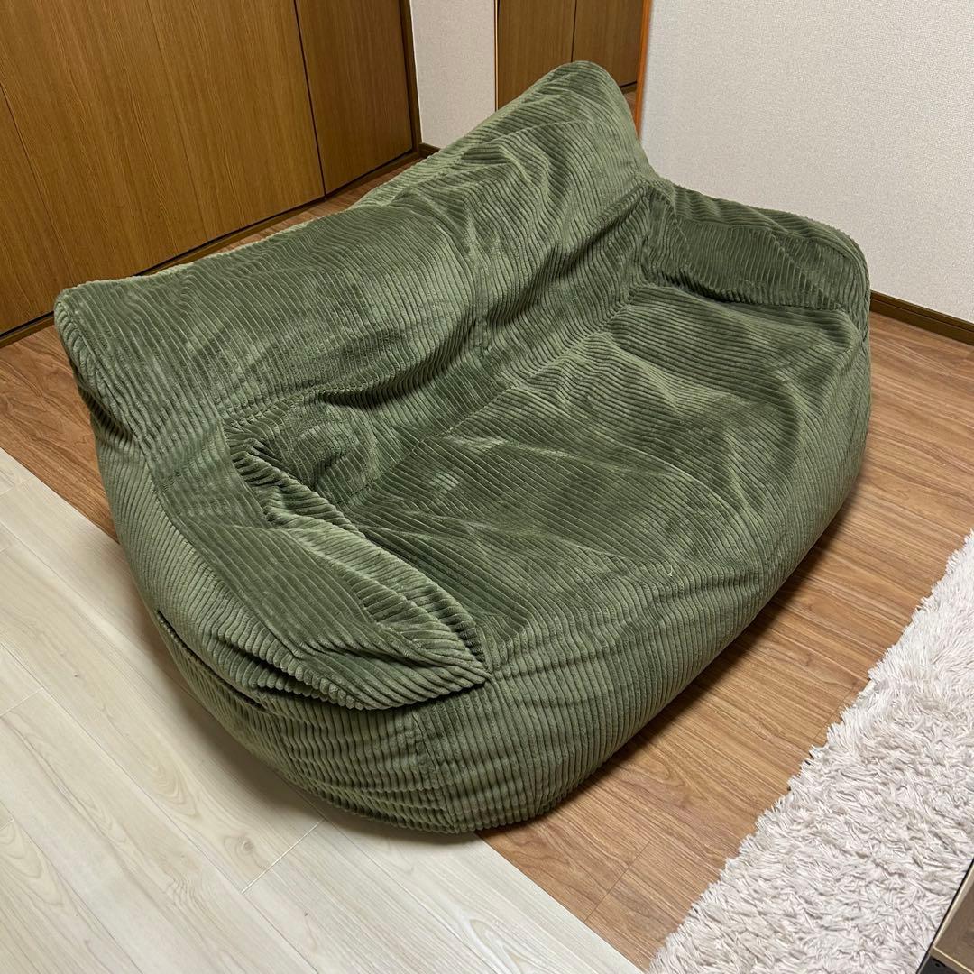 LOOSY 2人掛けビーズソファ Olive