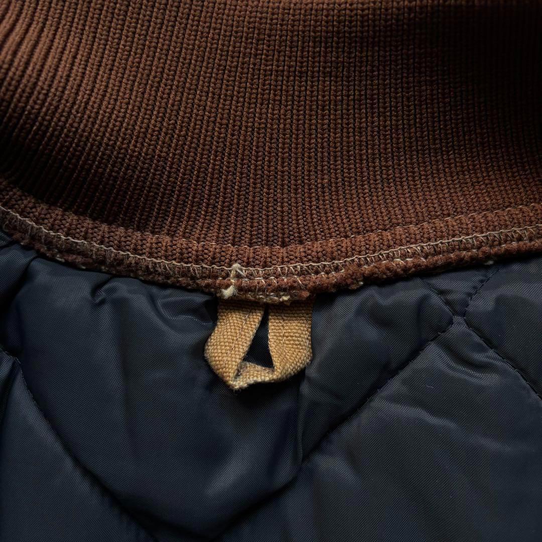 USA製　カーハート　ダックベスト　ブラウン　2XL　キルティングライナー　古着