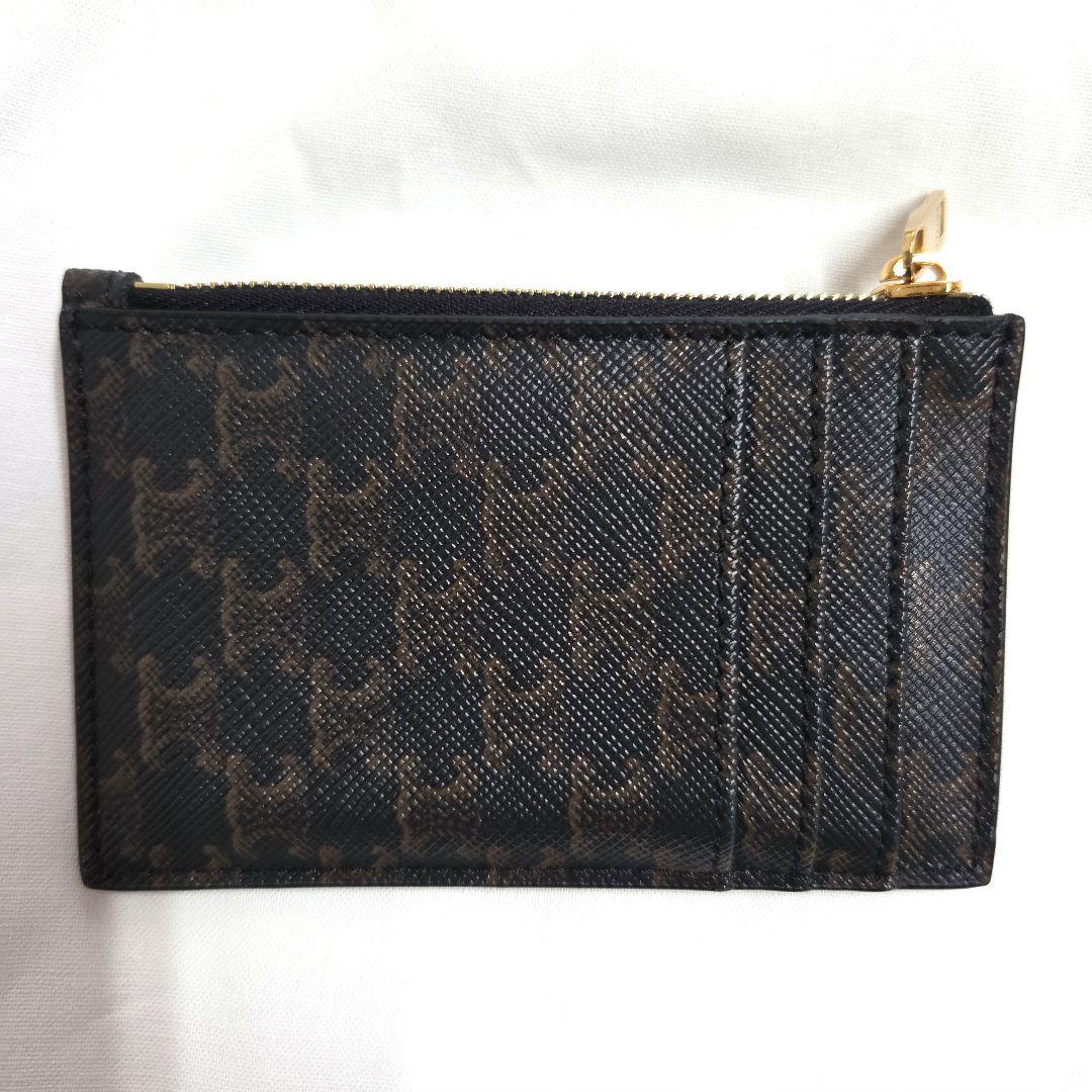CELINE ジップ付きカードケース トリオンフキャンバス