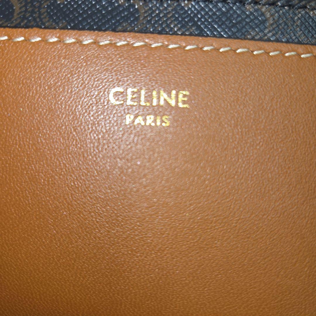 CELINE ジップ付きカードケース トリオンフキャンバス