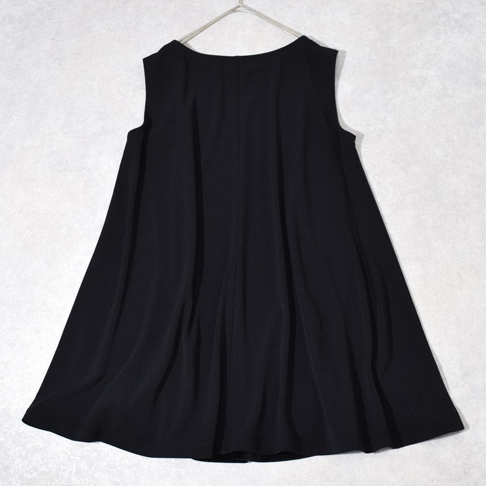 TOKUKO 1er VOL アートプリント ベロア Aライン チュニック 黒