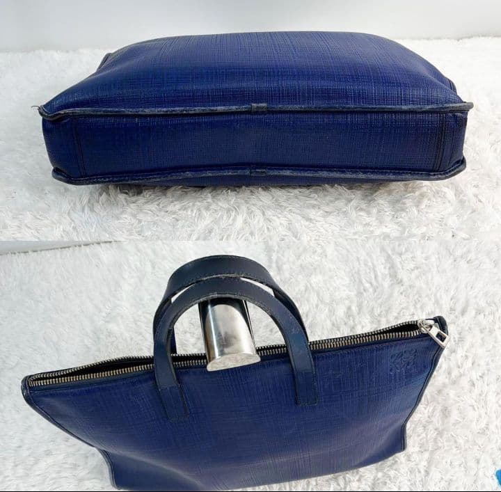 【マリエモーン】ロエベ　ニュートレド　ロゴ型押し 牛革