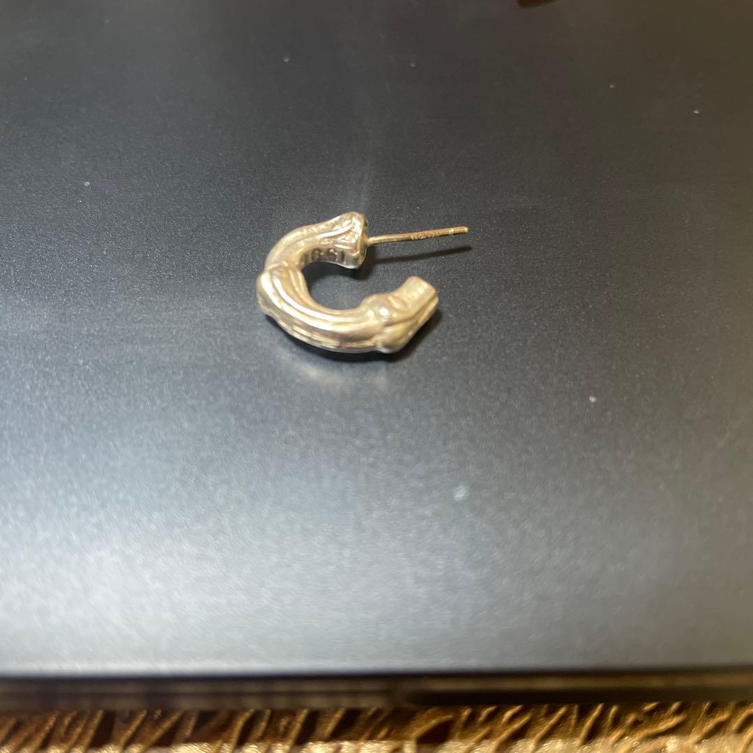 ティファニー　バンブー　シルバー フープ型ピアス(片耳用)