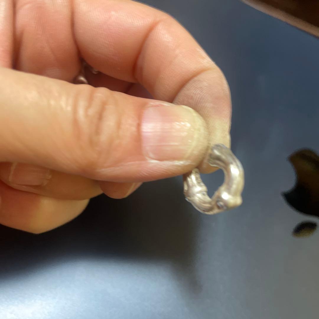 ティファニー　バンブー　シルバー フープ型ピアス(片耳用)