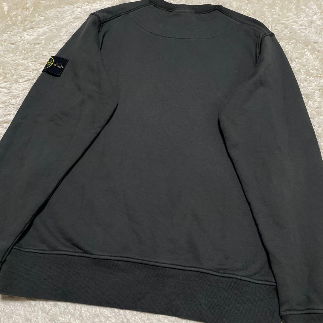 STONE  コットン　クルーネック　トレーナー　チャコールグレー