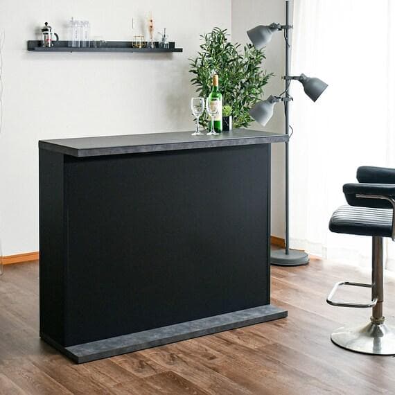 ニトリ セラミック天板 バーカウンター (幅120cm ストレート GY)