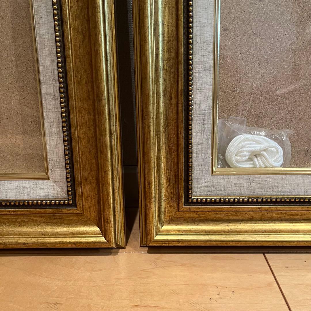 【新品】油彩額縁 F4号 ゴールド 2個セット