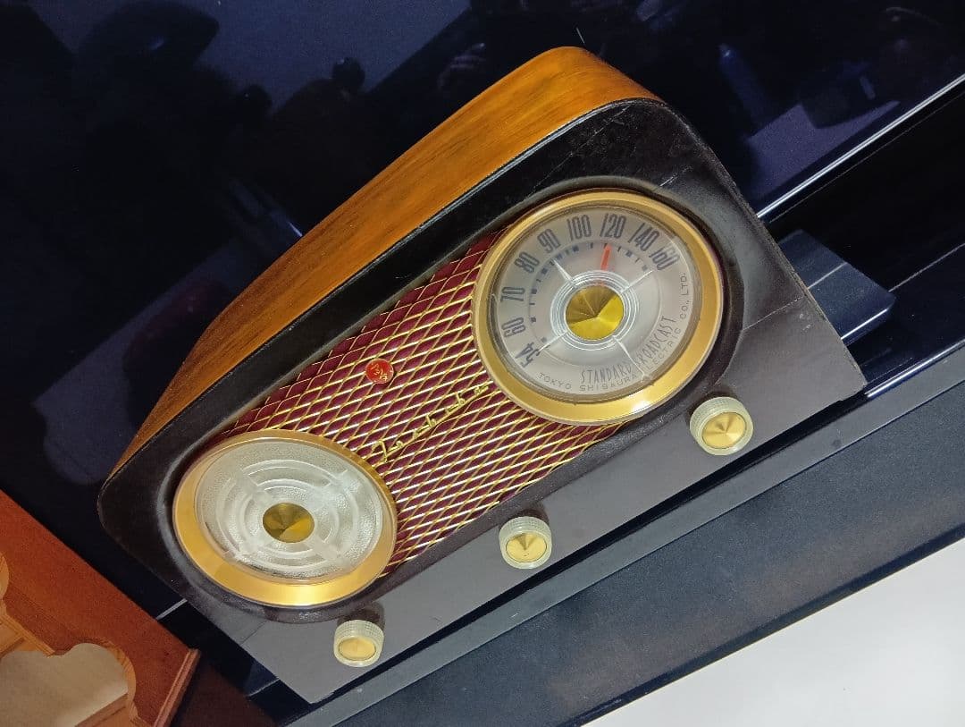 希少　デザイン　マツダ　東芝　513F　真空管　ラジオ　整備済み