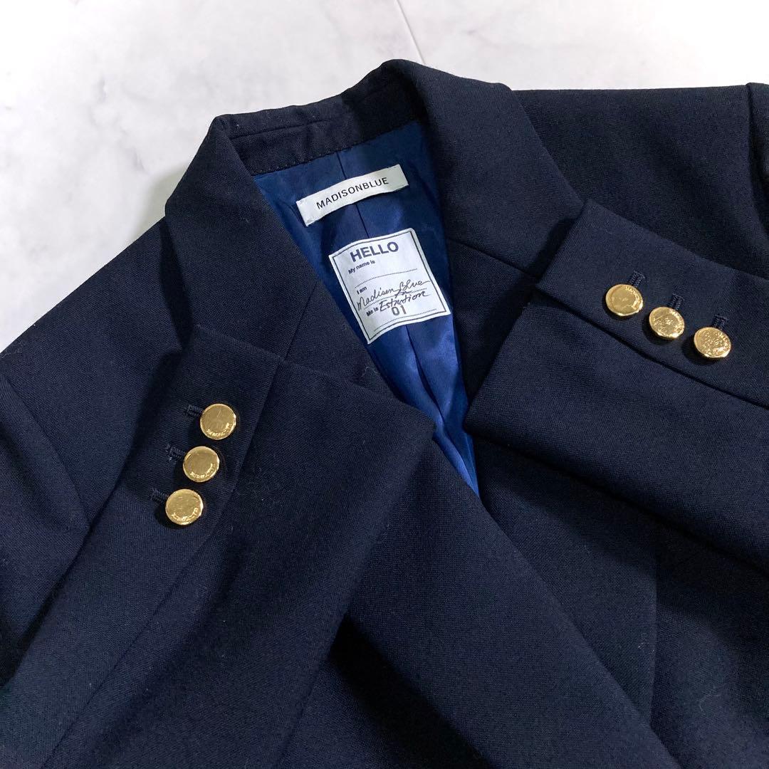 美品 マディソンブルー エストネーション別注 W6B 紺ブレ 01 金ボタン