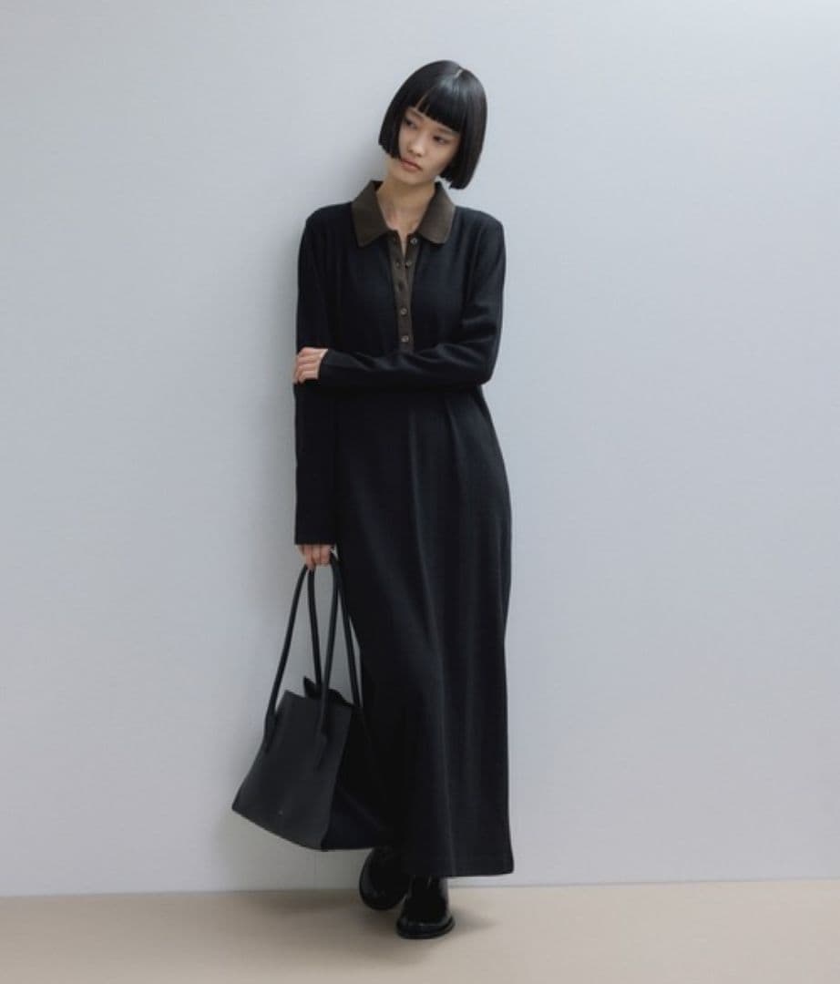 美品 アダムエロペ ポロシャツワンピース