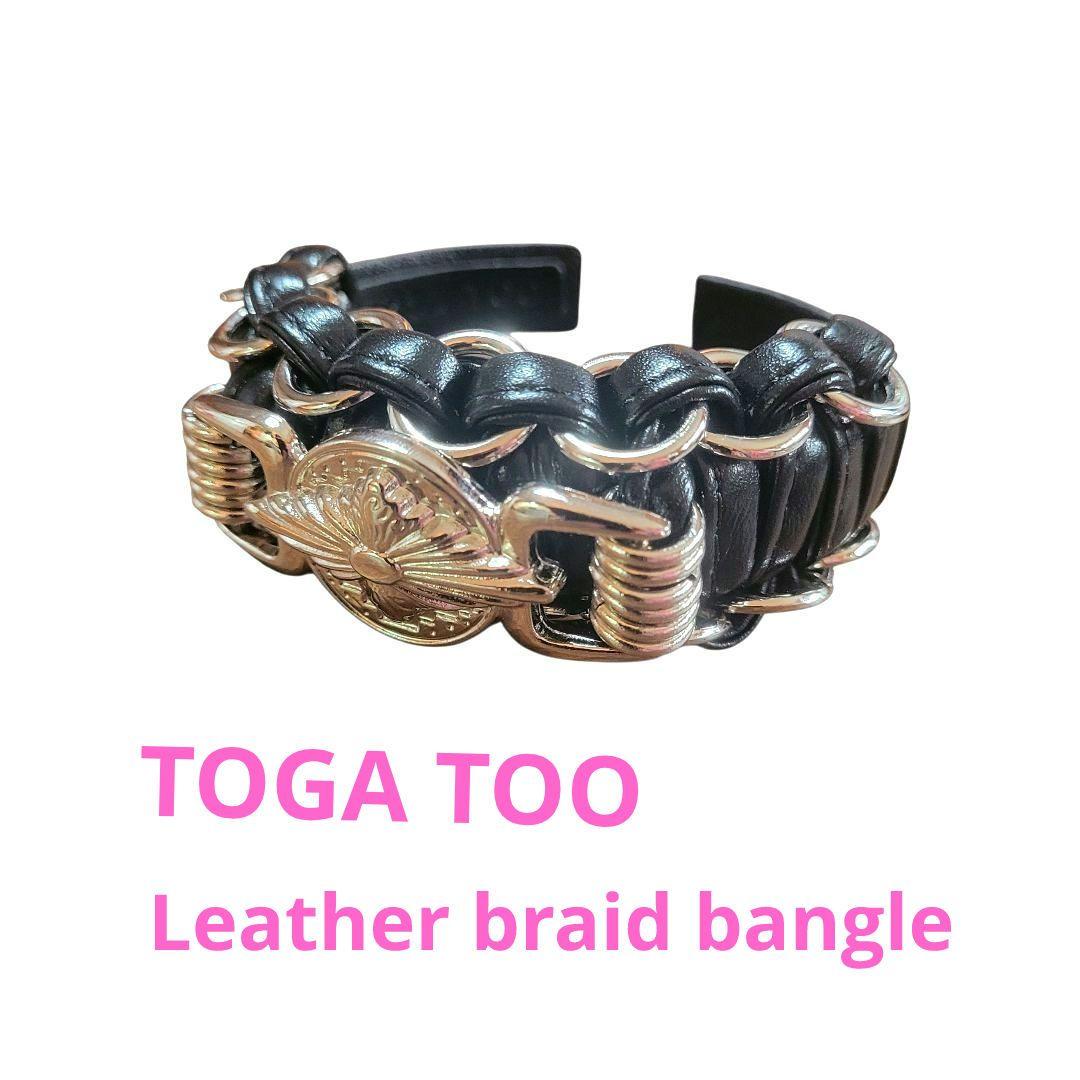 ♡TOGA TOO♡ 25AW レザー バングル ブラック