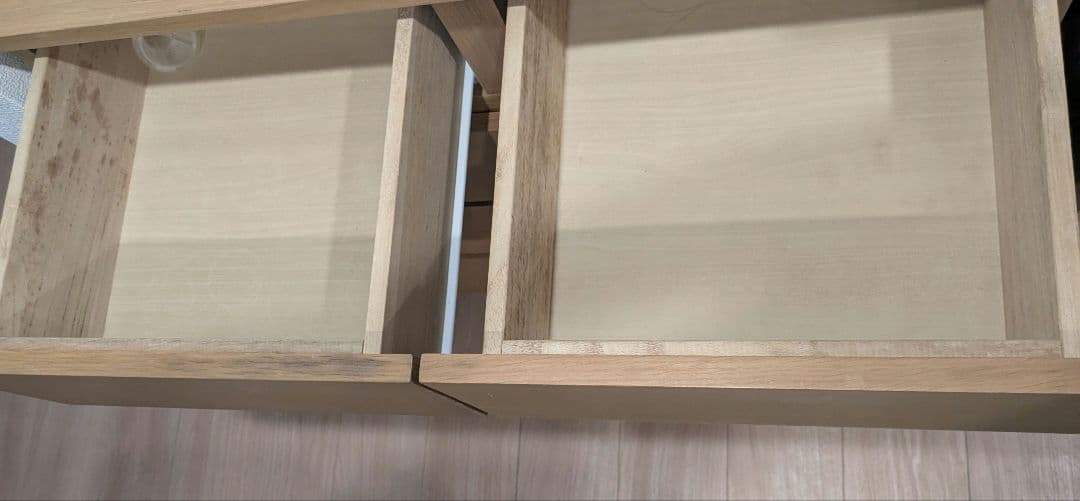 無印良品　木製チェスト　4段ワイド　オーク材