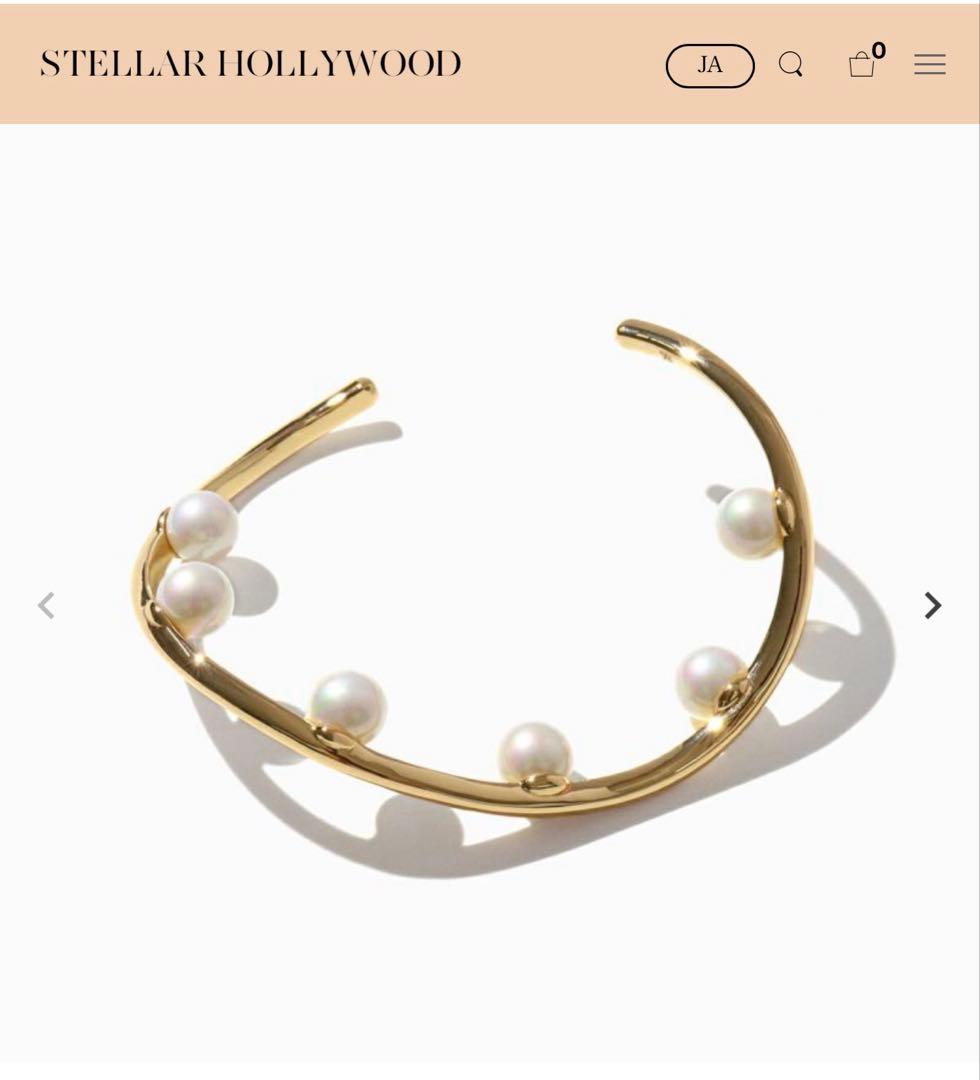 【お値下げ中】新品　ステラハリウッド×SAORIインパールバングル　ゴールド