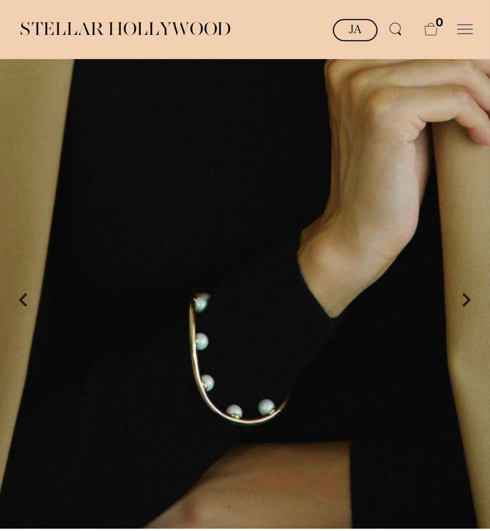 【お値下げ中】新品　ステラハリウッド×SAORIインパールバングル　ゴールド