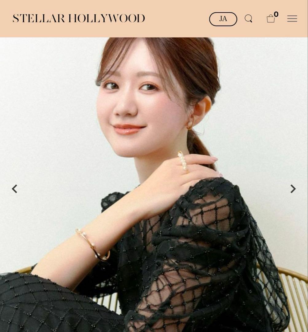 【お値下げ中】新品　ステラハリウッド×SAORIインパールバングル　ゴールド