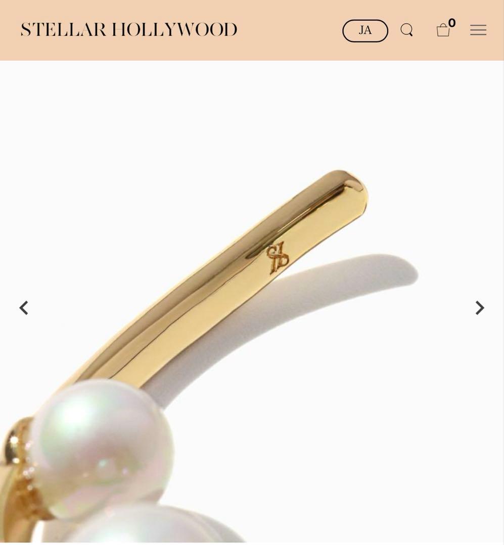 【お値下げ中】新品　ステラハリウッド×SAORIインパールバングル　ゴールド