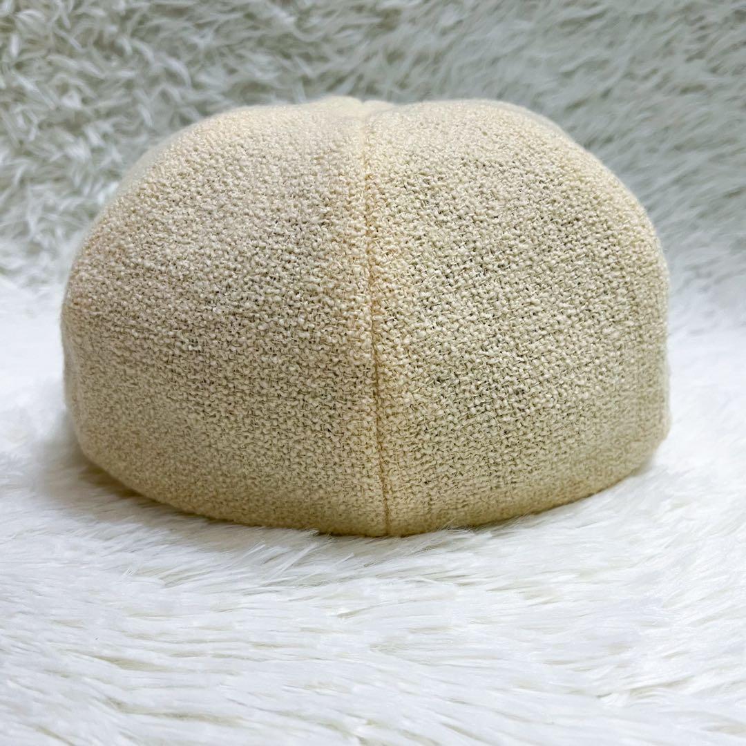 極美品 シャネル キャスケット ココマークプレート チェーン ウール