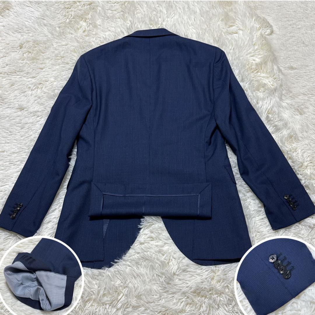 スーツカンパニー　高級カノニコ社製生地　スーツ上下　ネイビー　A5