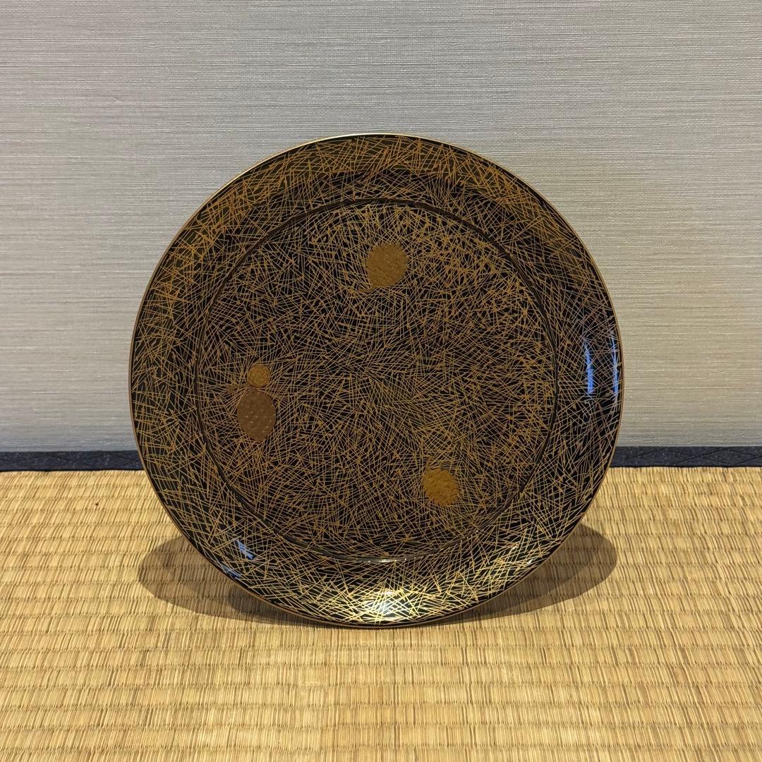 高麗屋謹製 松葉蒔絵 小高月 共箱 菓子器 高杯 美品