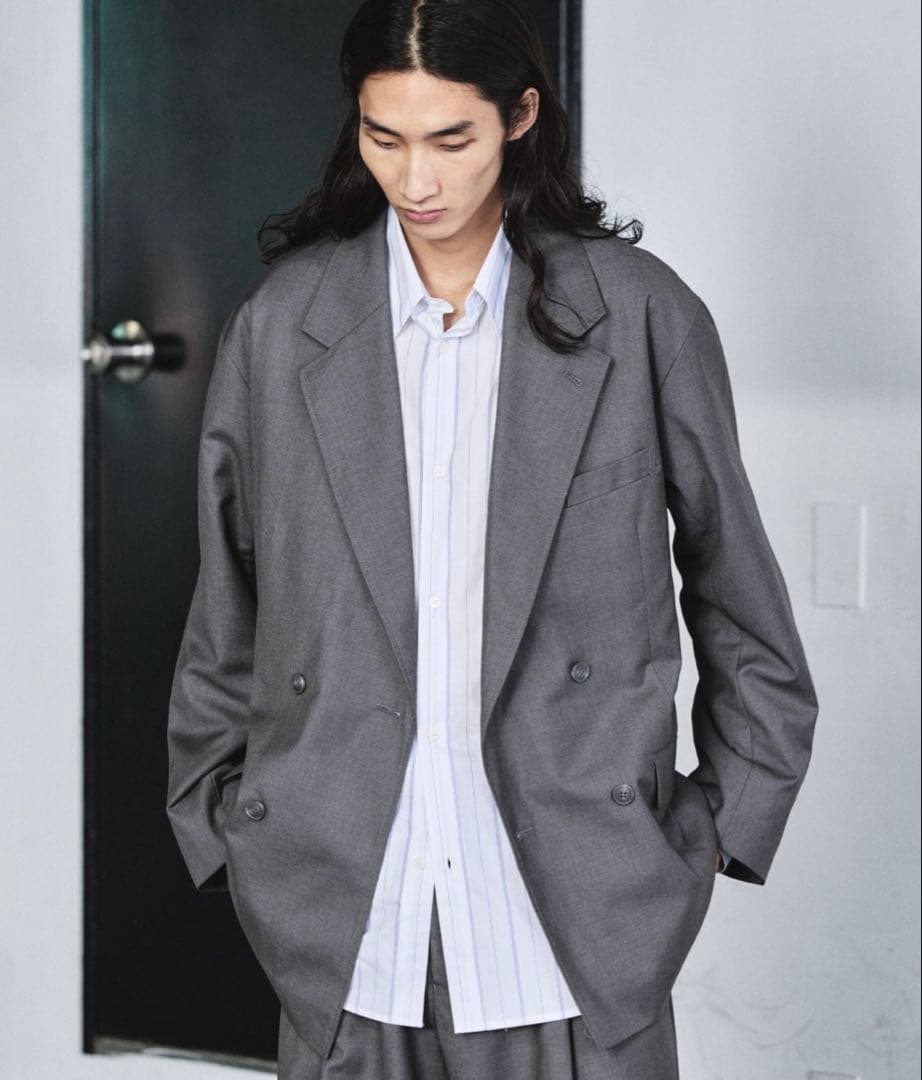 限定展開 リラックスフィット TR セットアップ/ダブル グレー Lサイズ