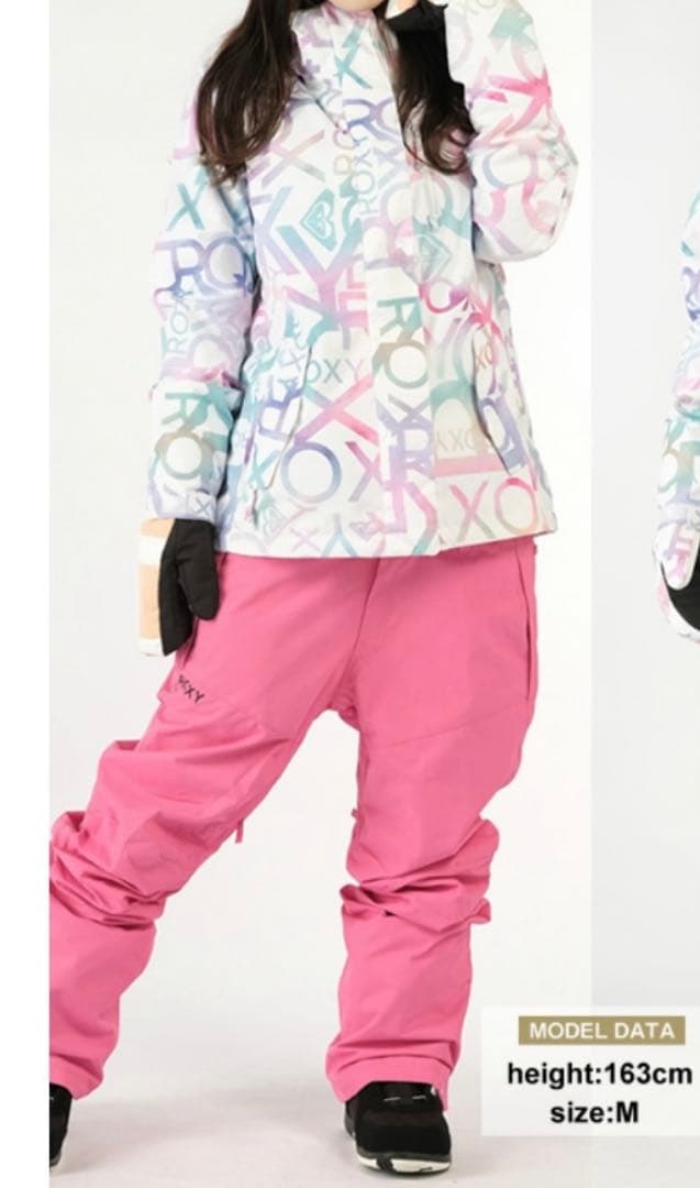 ROXY スキー　スノーボードウェア　Mサイズ　 女性用　ピンク　上下セット