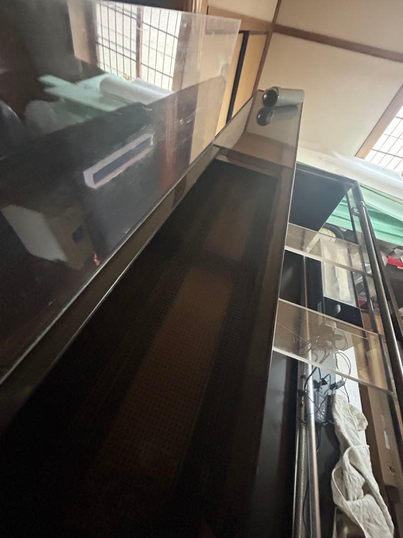 1500×600×550 アクリル水槽 上部フィルターセット蓋付き