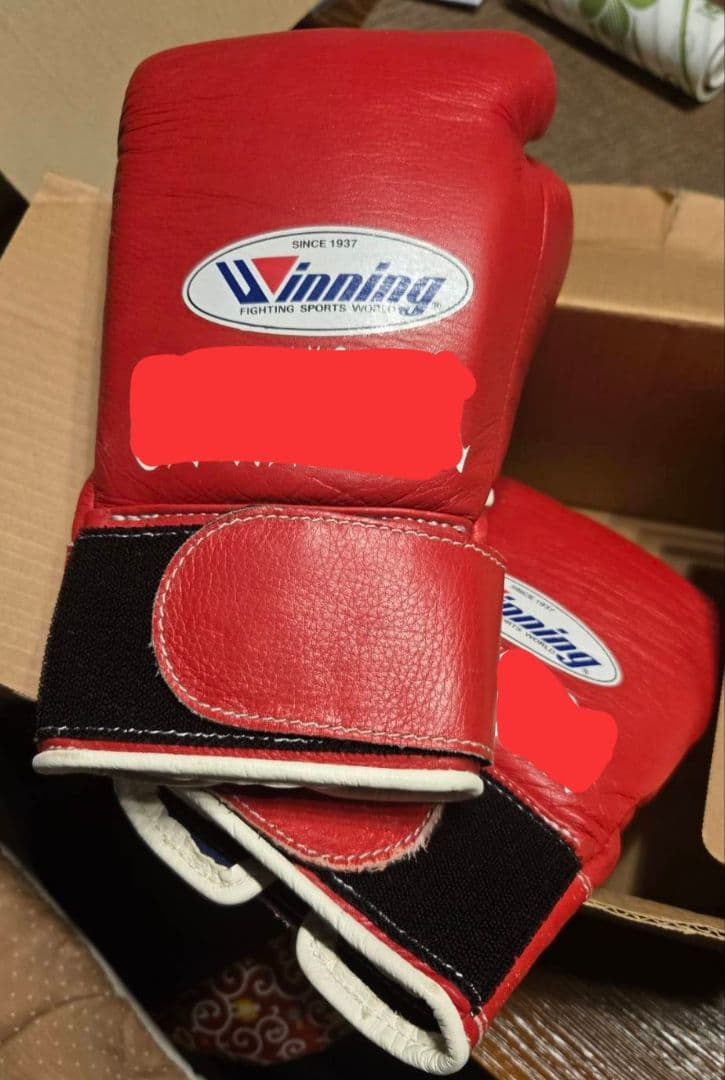 未使用 Winning ボクシンググローブ MS-200B 8 oz 赤