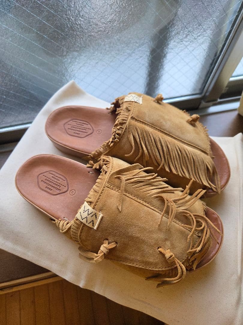 visvimビズビム　フリンジ付きスエードサンダル