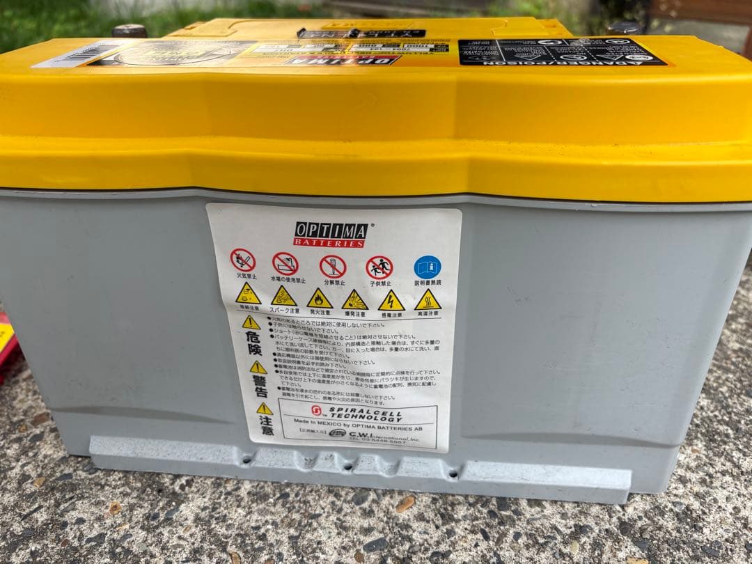 t*n様 JL ラングラー　オプティマ バッテリー イエロートップ YTL4-L
