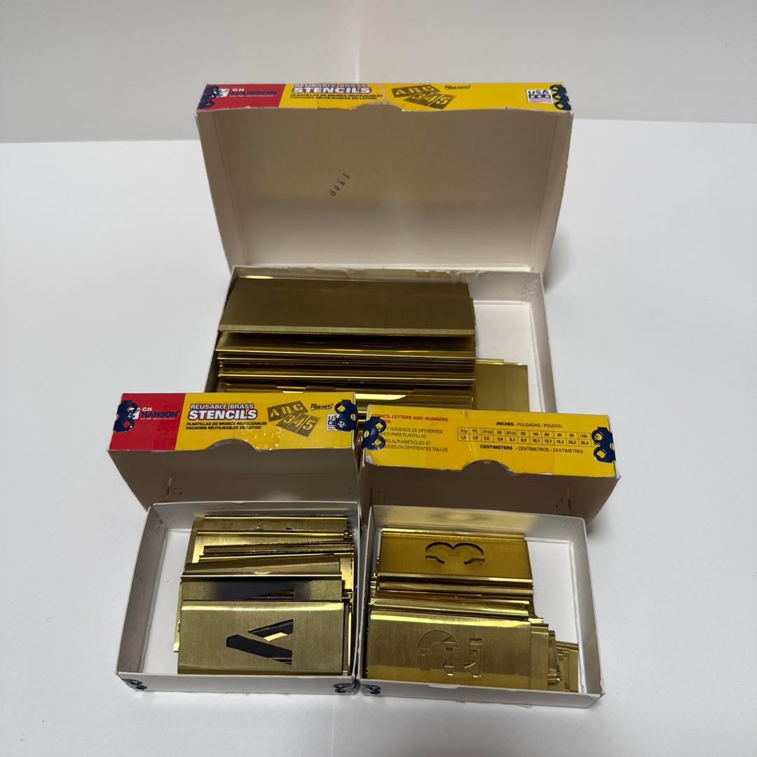 CH HANSON 真鍮ステンシルセット ABC/数字 3サイズセット