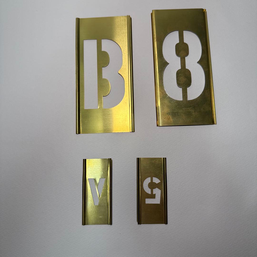 CH HANSON 真鍮ステンシルセット ABC/数字 3サイズセット