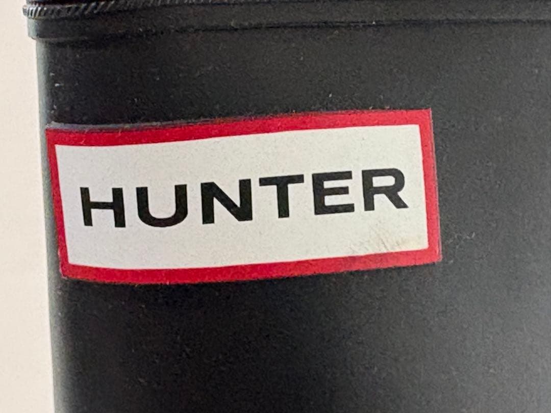 HUNTER ブラック 長靴 バックル付UK8黒