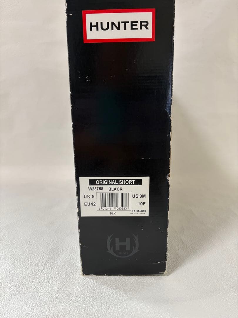 HUNTER ブラック 長靴 バックル付UK8黒