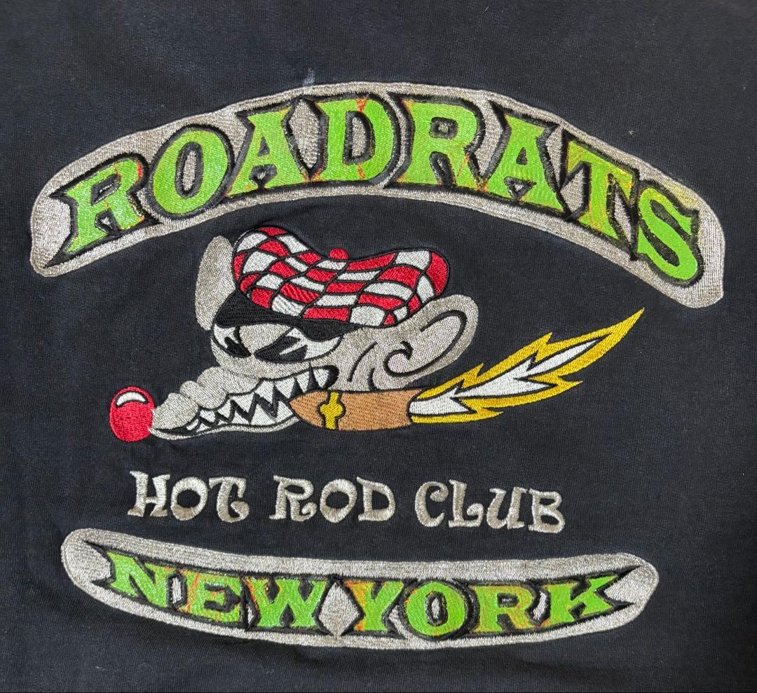 ROADRATS ホットロッドクラブ 刺繍スウェット　ヘインズ　Hanes