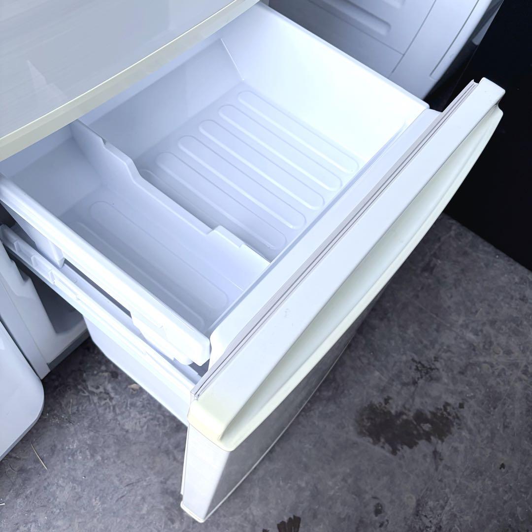 運搬取付無料！ホワイト系純正SHARP冷蔵庫洗濯機2点セット！完動品・超美品！