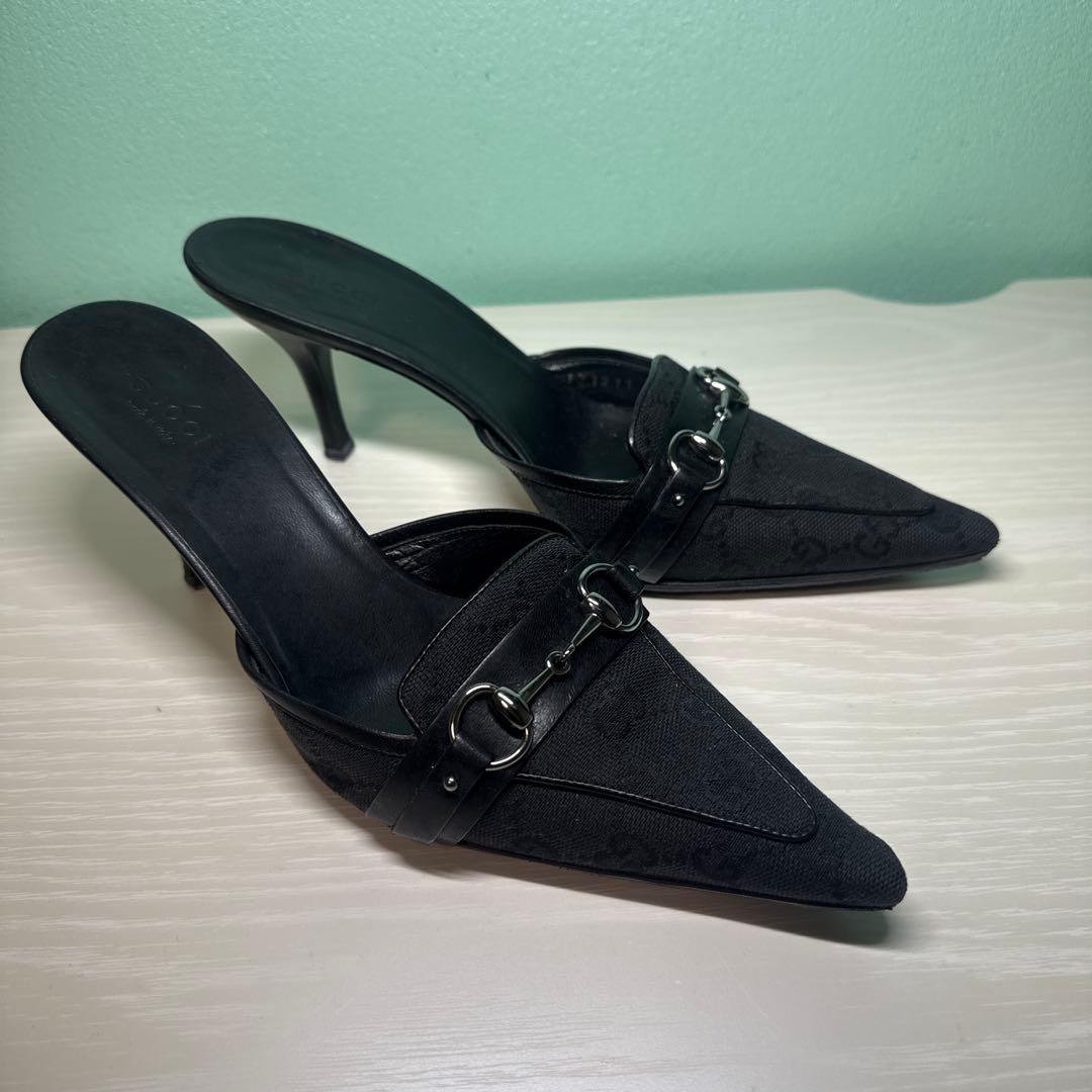 GUCCI ホースビット　ミュール　パンプス　サンダル　グッチ　GG柄