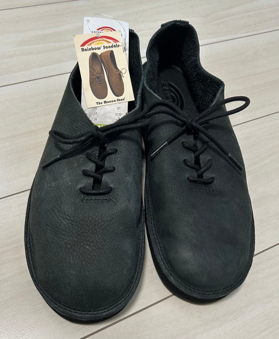 RAINBOW SANDALS レインボーサンダル モカシュー28cmブラック