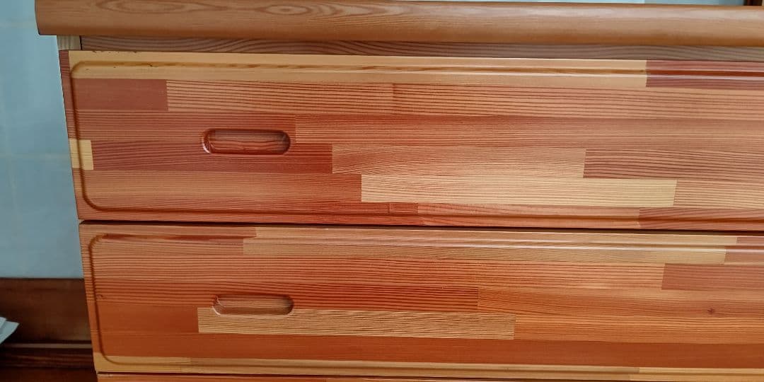 値下げ！ナチュラルウッド　木製チェスト　引き出し4段