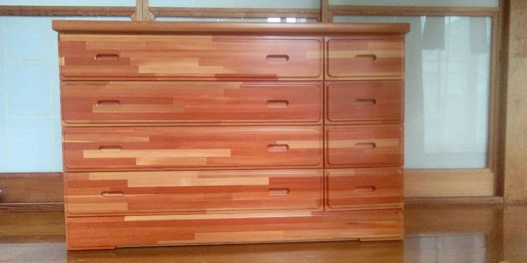 値下げ！ナチュラルウッド　木製チェスト　引き出し4段