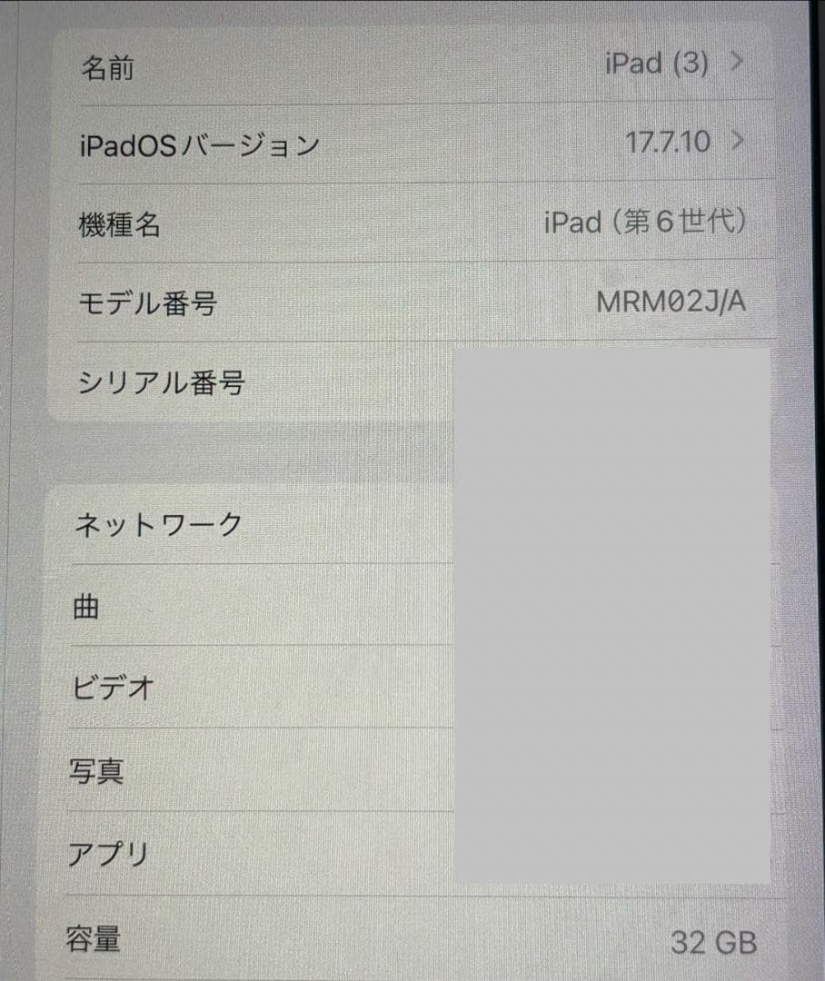 iPad（第6世代）32GB・Wi‑Fi+Cellularモデル