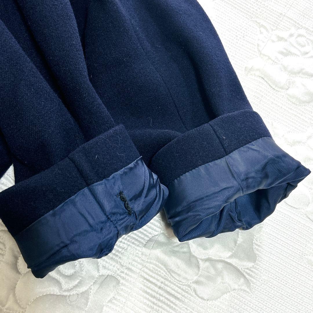 美品❤︎バーバリーズ 白タグ 金ボタン 紺 ピーコート ウール ダブルブレスト M