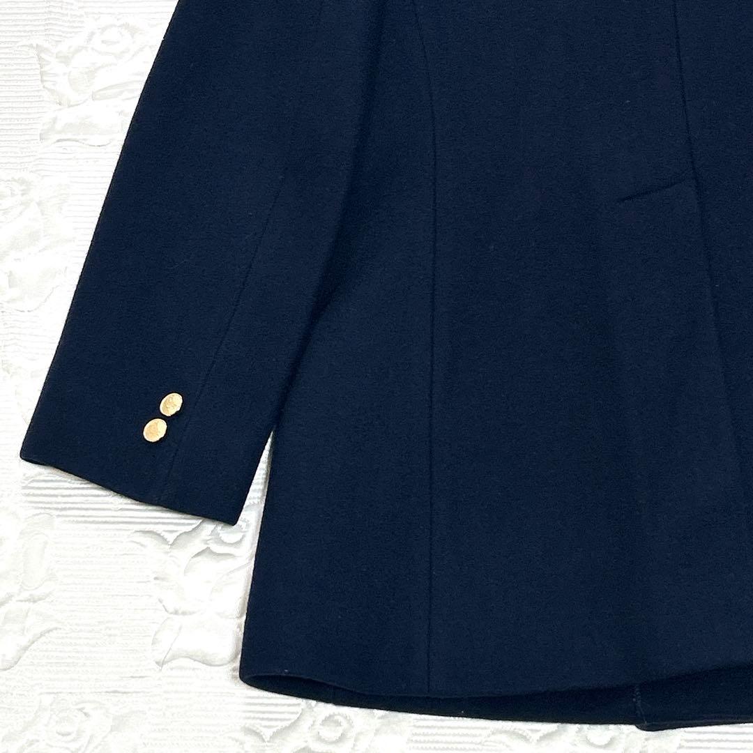 美品❤︎バーバリーズ 白タグ 金ボタン 紺 ピーコート ウール ダブルブレスト M
