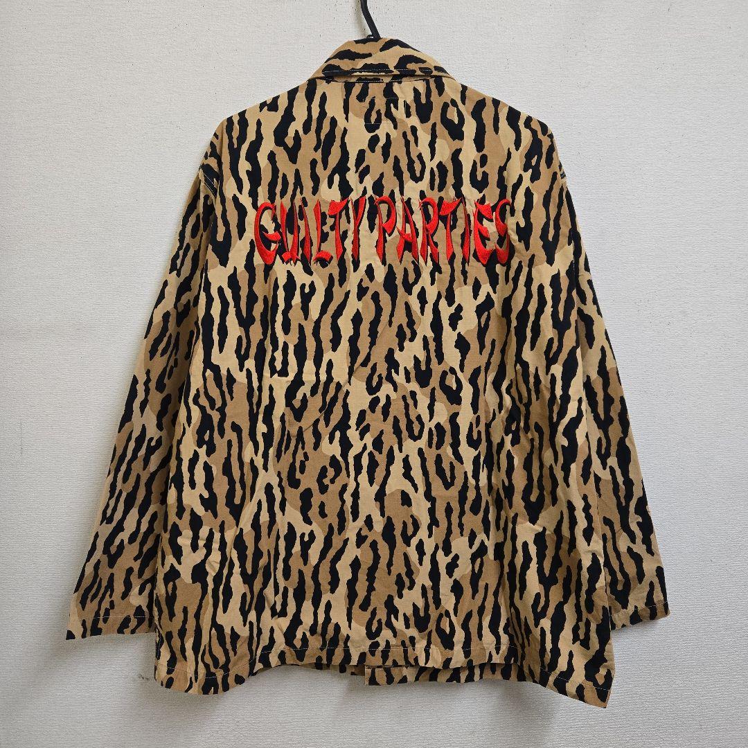 今だけ価格21FW美品WACKOMARIAレオパードアーミーシャツ刺繍Lサイズ