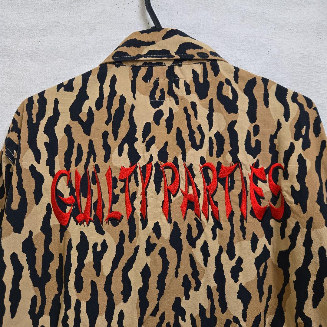 今だけ価格21FW美品WACKOMARIAレオパードアーミーシャツ刺繍Lサイズ