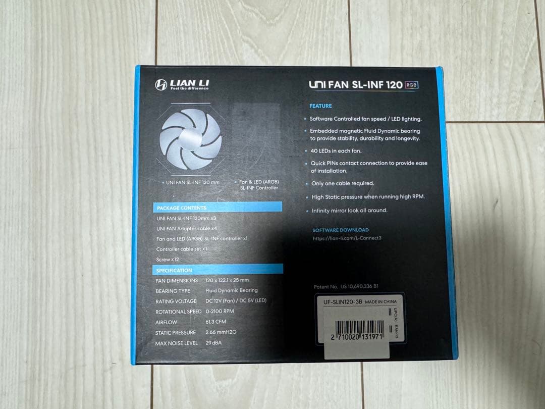 PC用ファン・クーラー UNI FAN SL-INF120 RGB