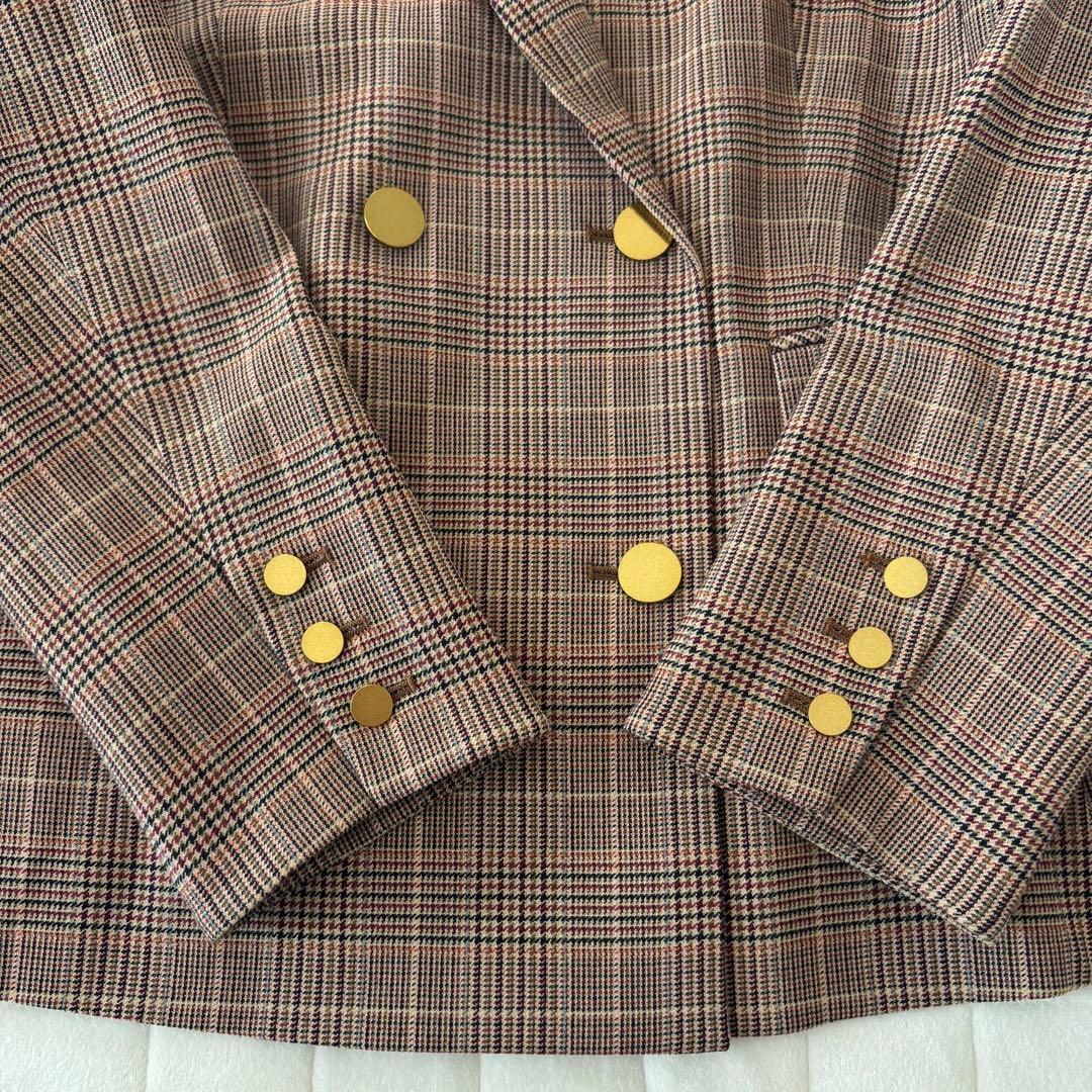 極美品！Rose Tiaraローズティアラ（42）金釦ダブルボタンジャケット