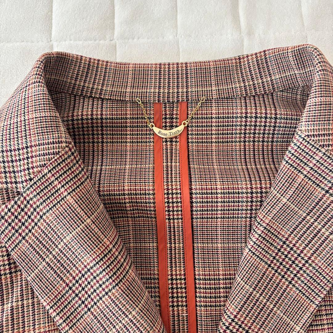 極美品！Rose Tiaraローズティアラ（42）金釦ダブルボタンジャケット