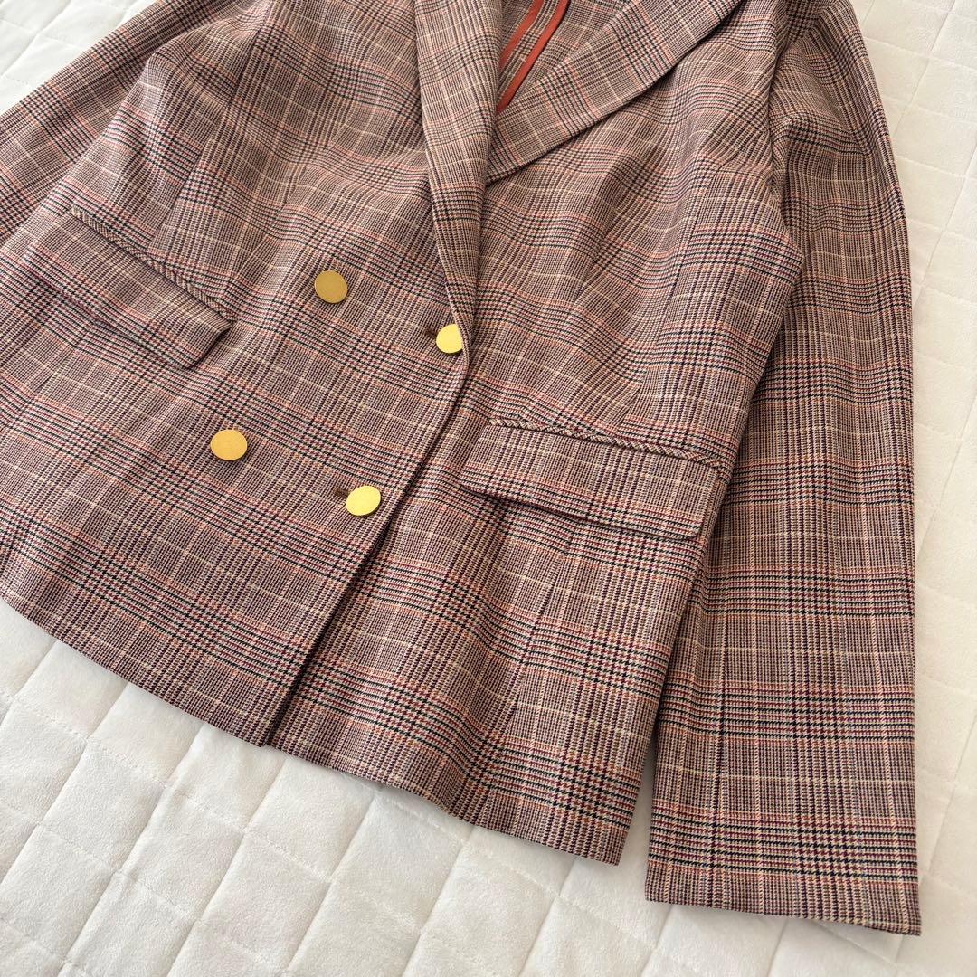 極美品！Rose Tiaraローズティアラ（42）金釦ダブルボタンジャケット